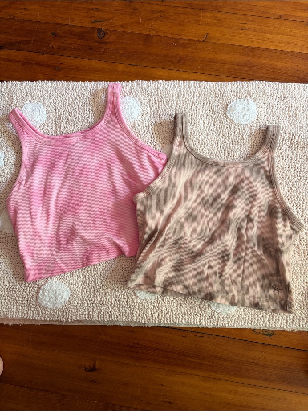 2 PINK Tie Dye Tank Tops